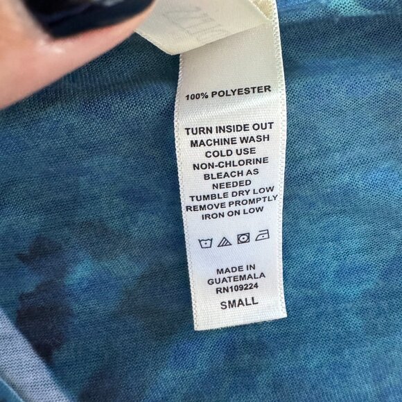 Endless Designs Women’s Blue V-Neck Tunic Top Size Small - Picture 6 of 7